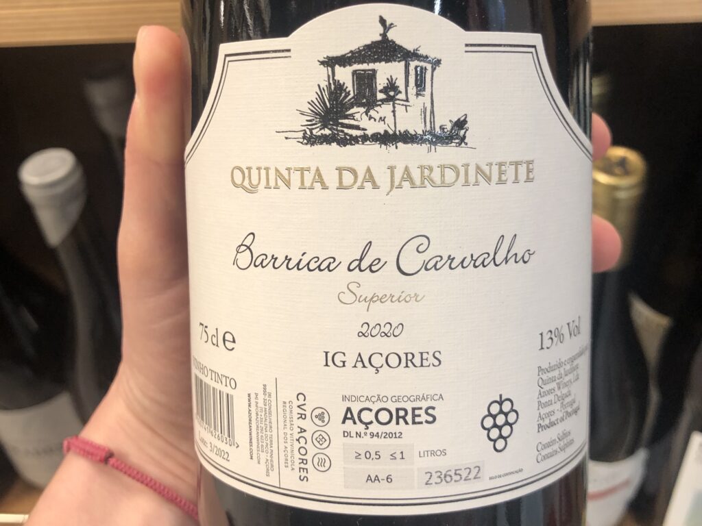 Wino z Azorów - Quinta da Jardinete